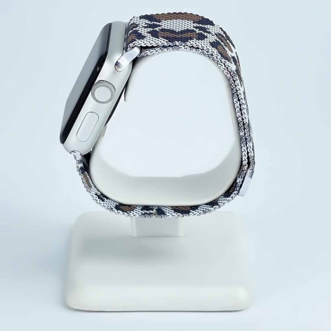 Ремешок на Apple watch 38/40/41mm Milanese Loop Band Gray leopard